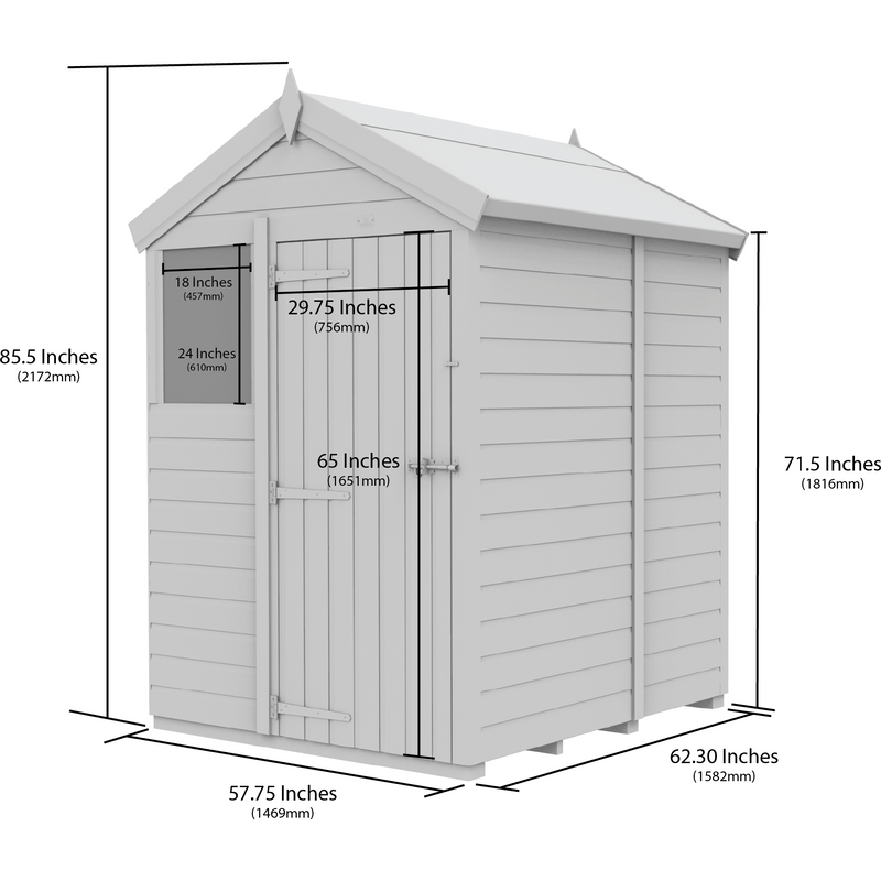 Total Sheds (5x5) Pressure Treated Apex Shed