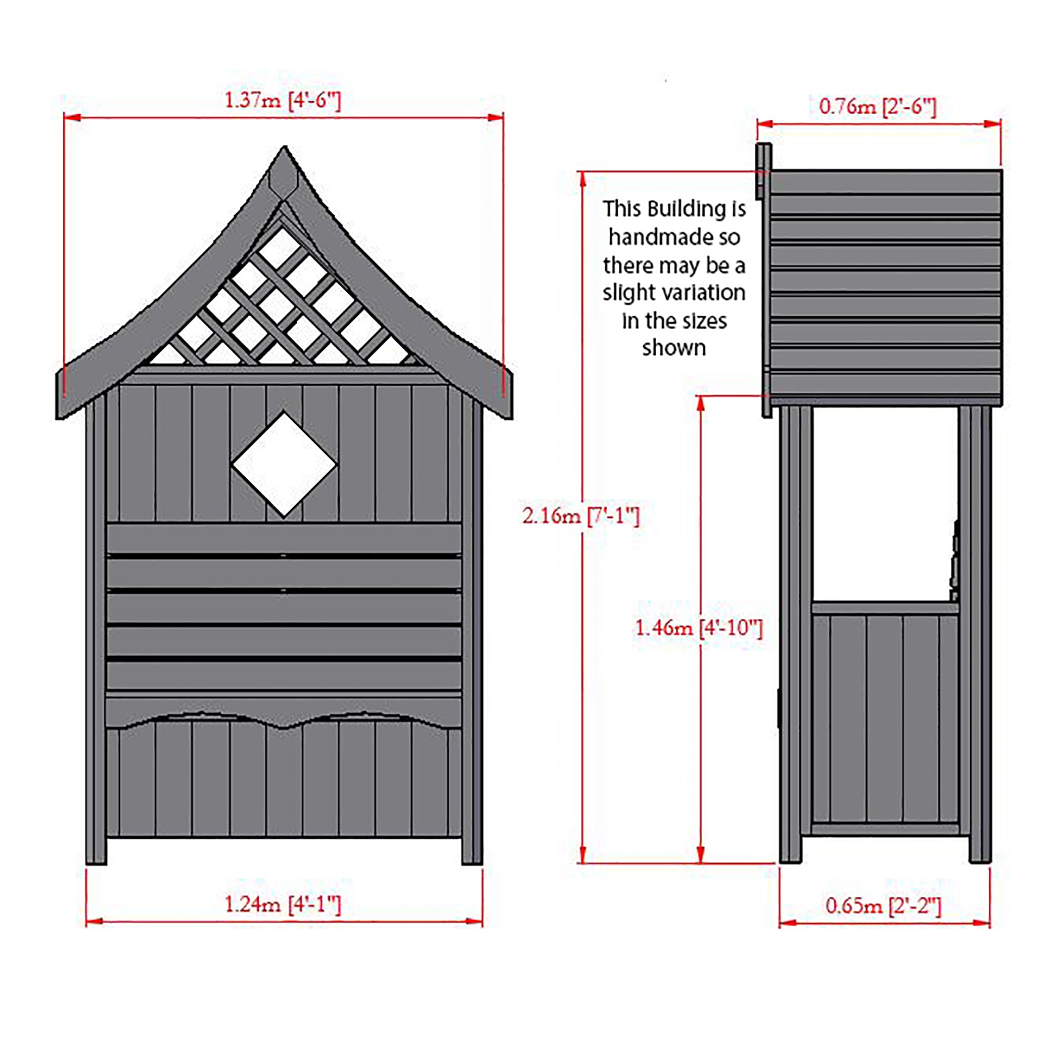 Shire Arum Pressure Treated Arbour Seat ARUM0101PSL-1AA 5060437982244