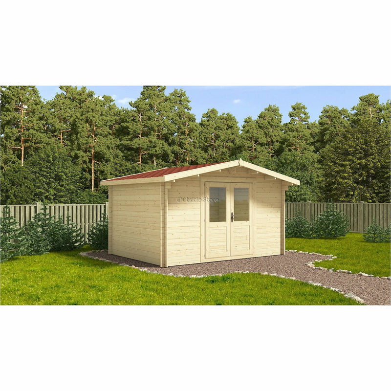 Eurowood (Eurovudas) Ascot Log Cabin 4x4m (13x13), 44mm - Outside Store