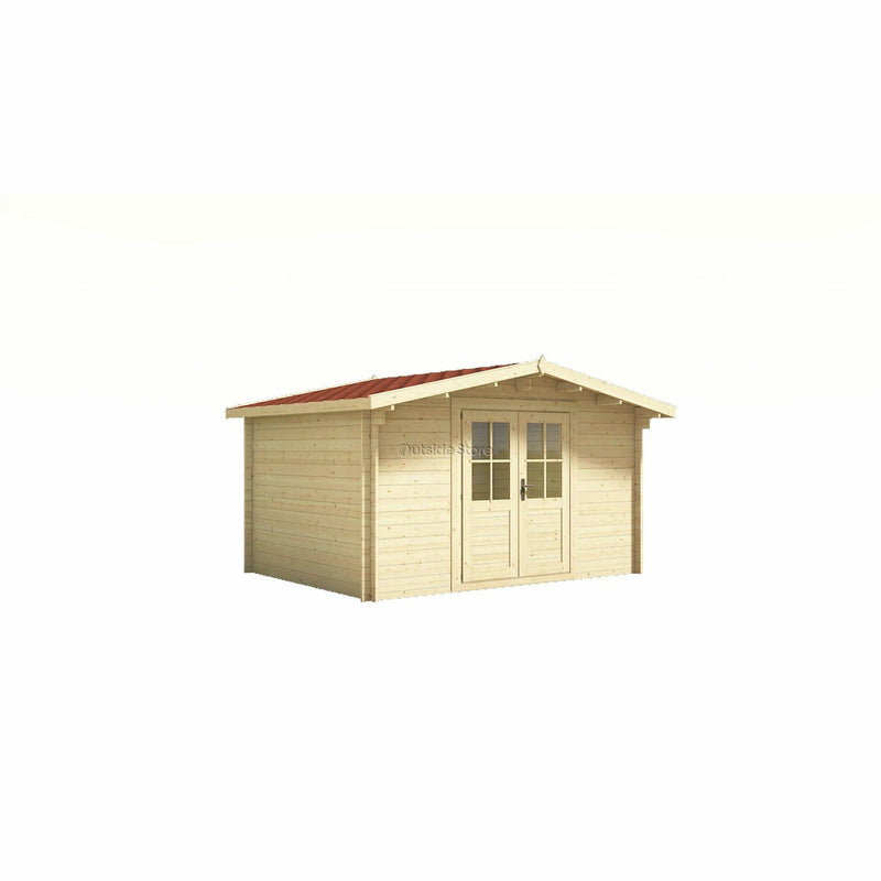 Eurowood (Eurovudas) Ascot Log Cabin 4x4m (13x13), 44mm - Outside Store