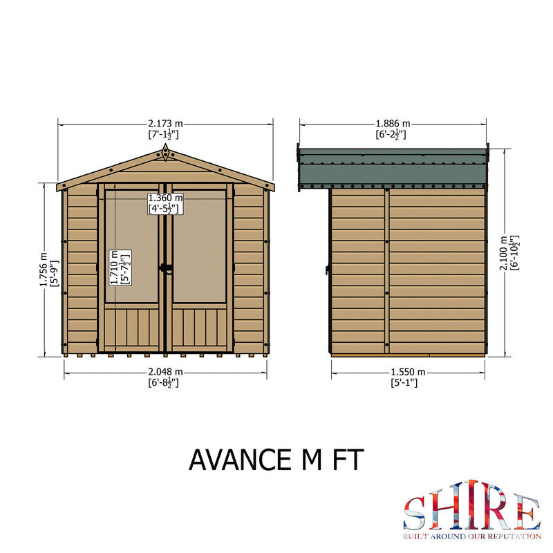 Shire Avance Summerhouse (7x5) AVAN0705DSL-1AA 5060437981919