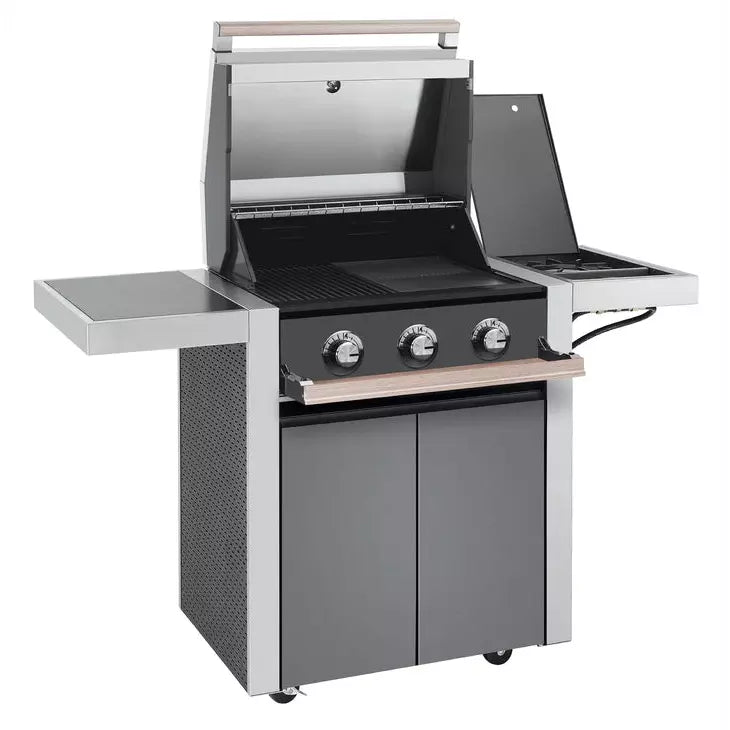 BeefEater 1500 3 Burner BBQ & Side Burner Trolley (BDM1530GA 5060569417409)