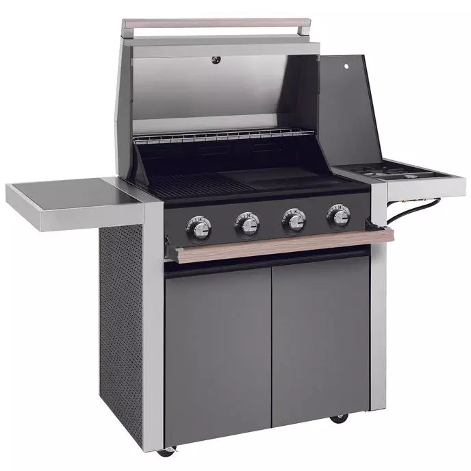 BeefEater 1500 4 Burner BBQ & Side Burner Trolley (BDM1540GA 5060569417416)
