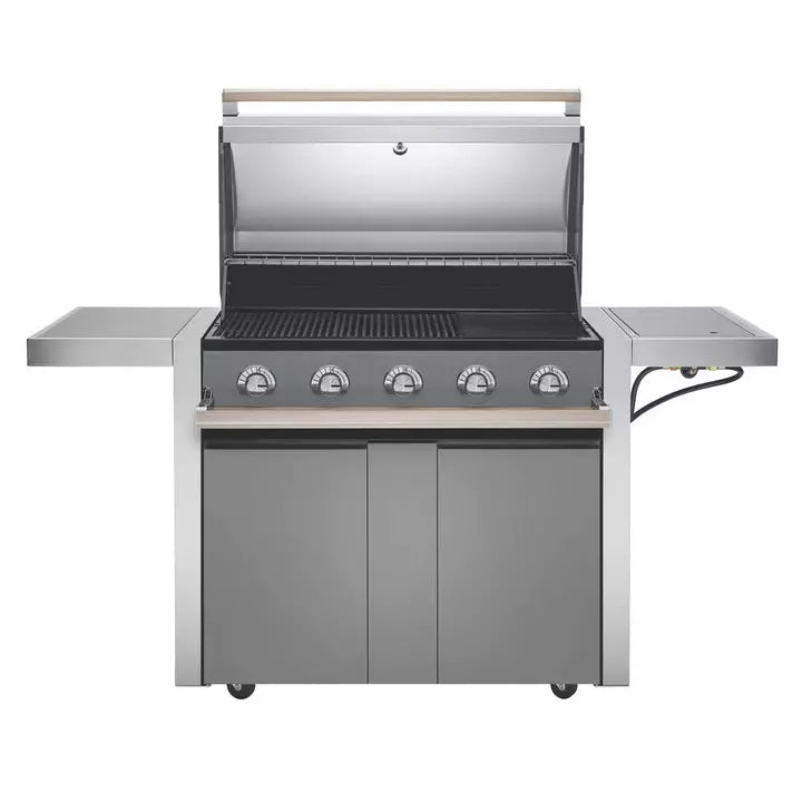 BeefEater 1500 5 Burner BBQ & Side Burner Trolley (BDM1550GA 5060569417423)