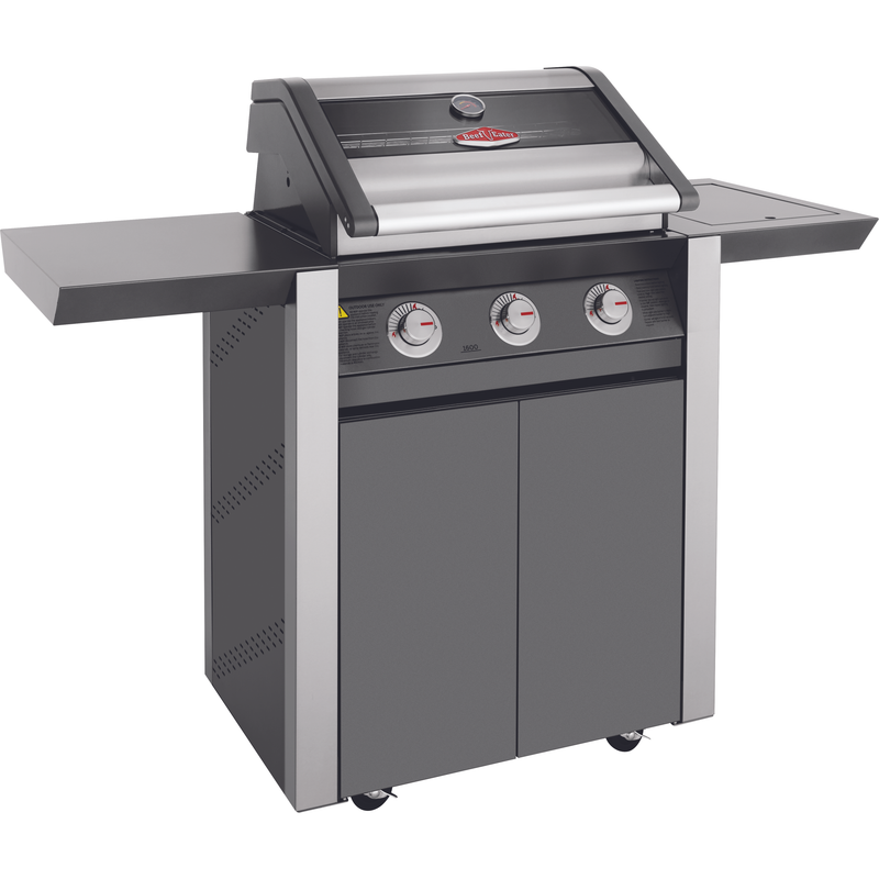 BeefEater 1600E Series - 3 Burner BBQ & Side Burner Trolley (BMG1631BBE 5060912591336)