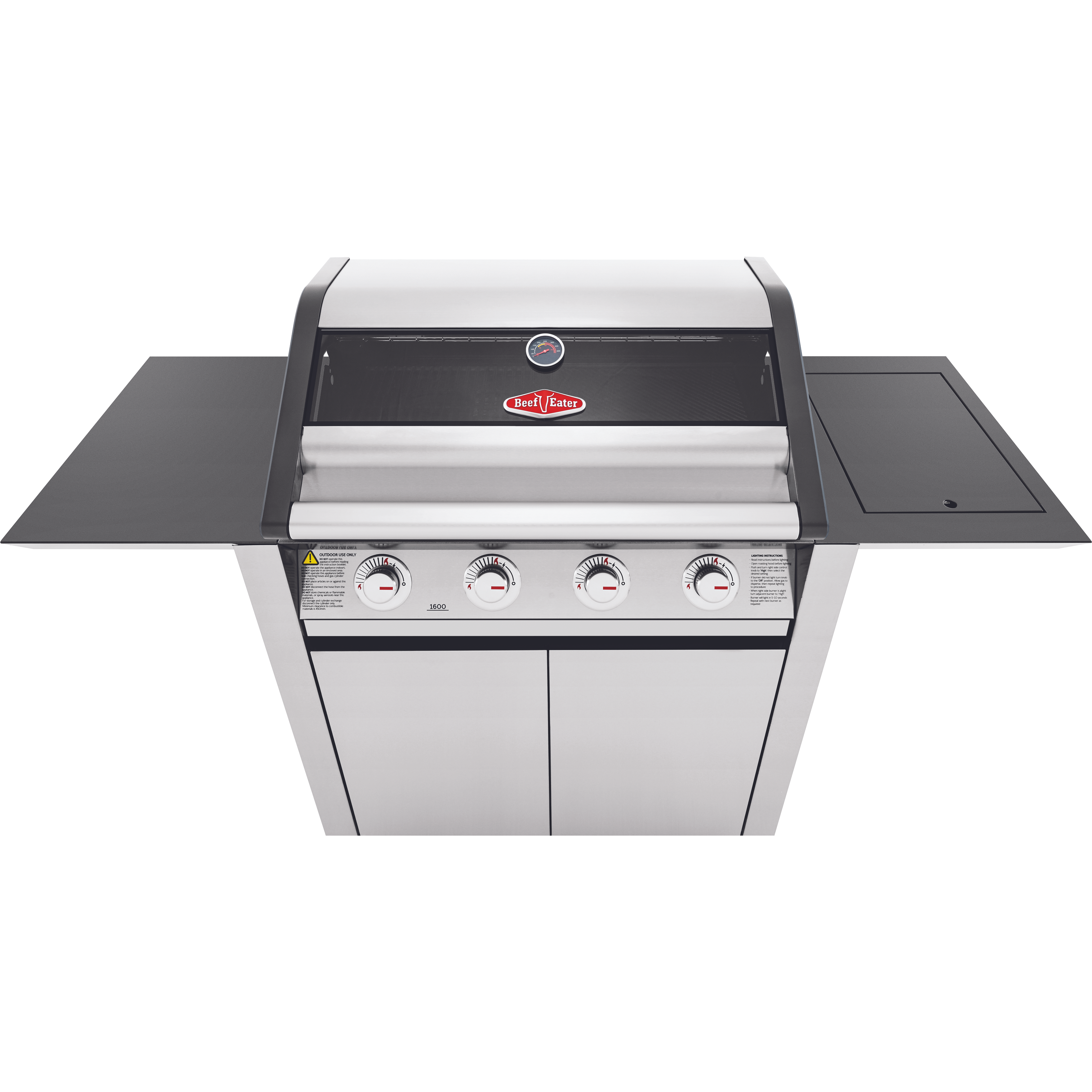 BeefEater 1600S Series - 4 Burner BBQ & Side Burner Trolley (BMG1641SBE 5060912591374)