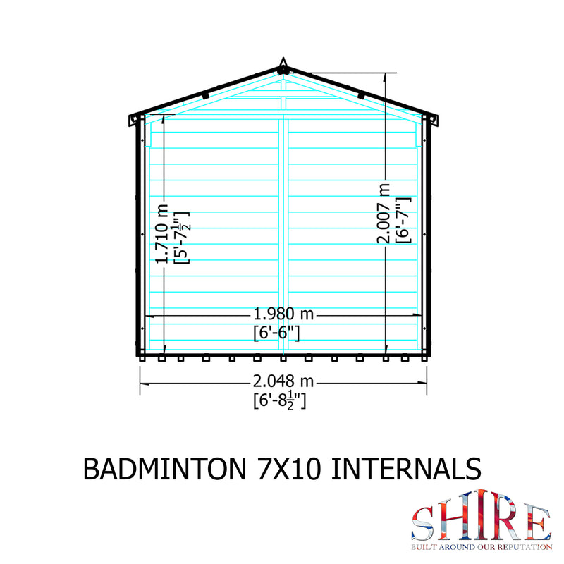 Shire Badminton Summerhouse (7x10) BADM0710DSL-1AA 5060211110184 - Outside Store