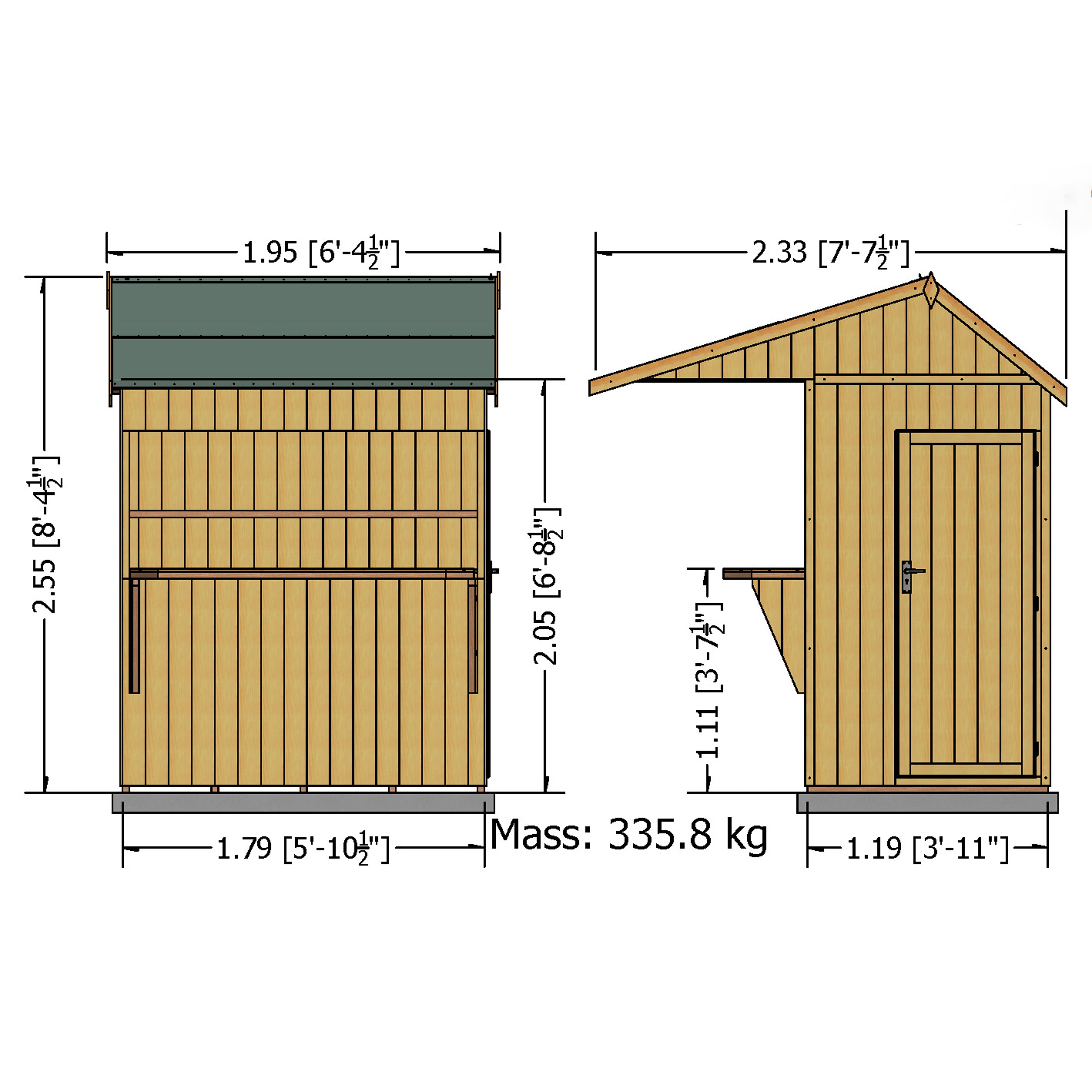 Shire Bar Apex Summerhouse (6x4) BARS0604DSL-1AA 5019804118939040 - Outside Store