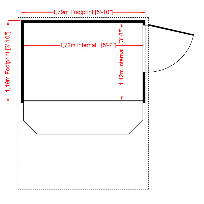 Shire Bar Apex Summerhouse (6x4) BARS0604DSL-1AA 5019804118939040 - Outside Store