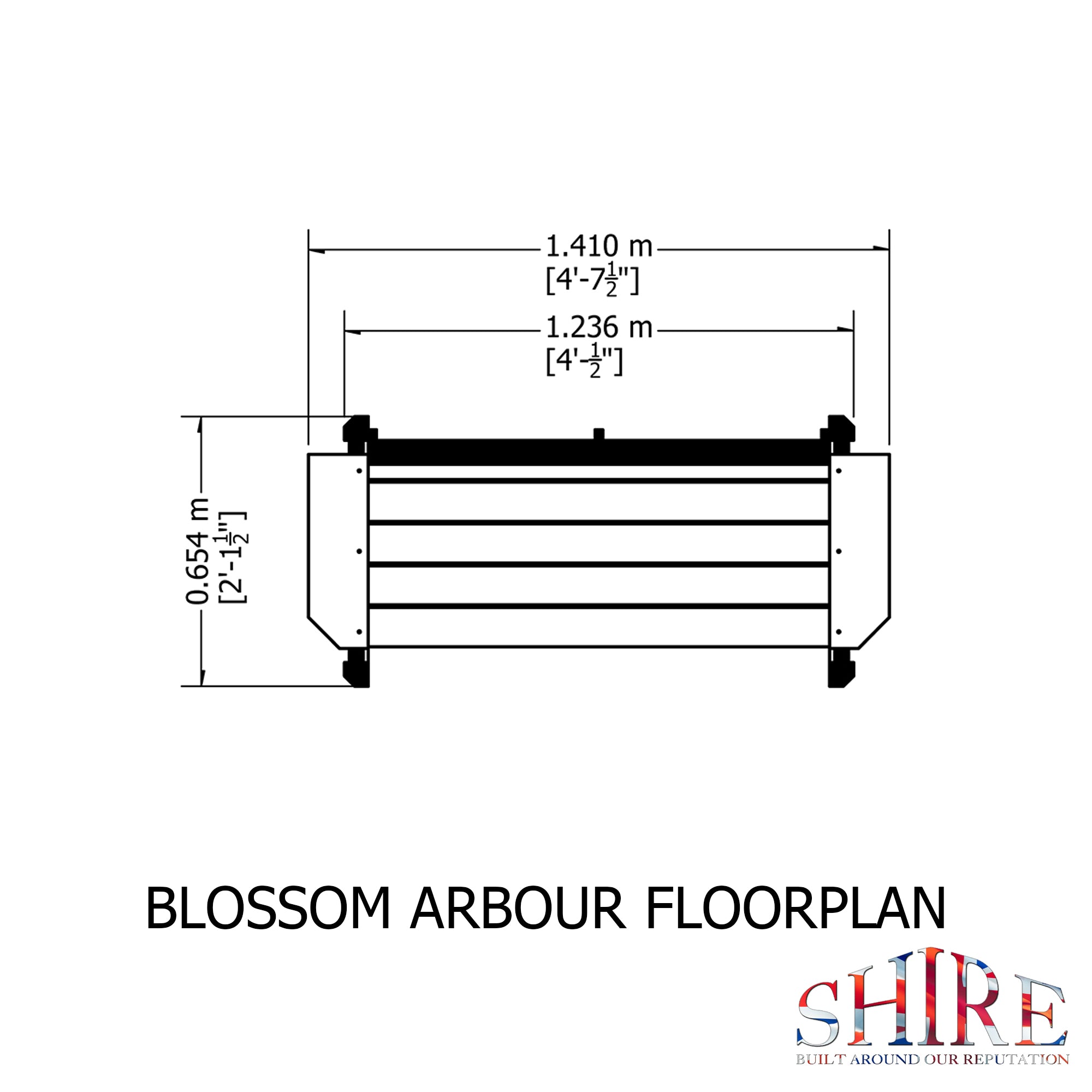 Shire Pressure Treated Blossom Arbour BLOS0101DSL-1AA 5060437987232 - Outside Store