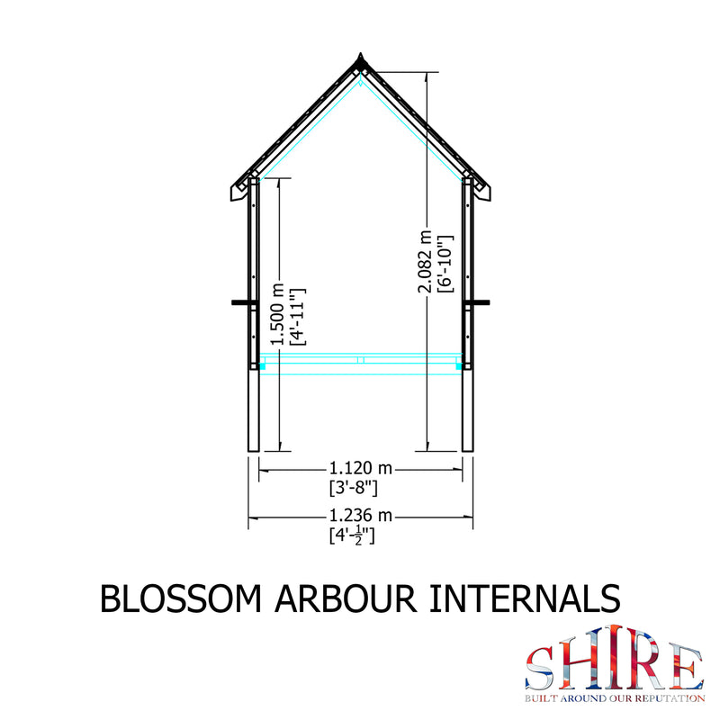 Shire Pressure Treated Blossom Arbour BLOS0101DSL-1AA 5060437987232 - Outside Store