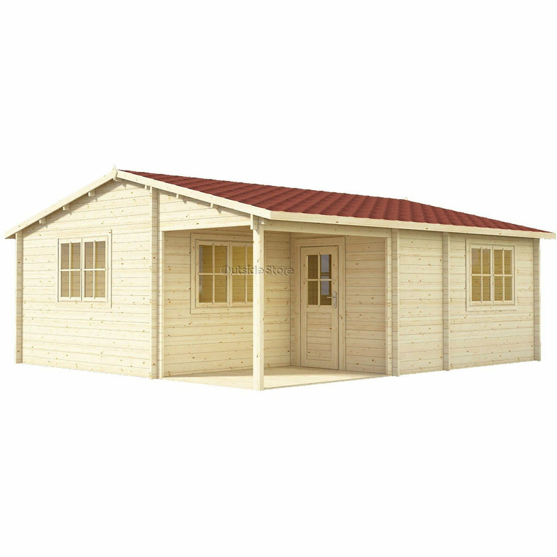 Eurowood (Eurovudas) Bordo Wooden Summerhouse 7x6m (23x20), 44mm - Outside Store