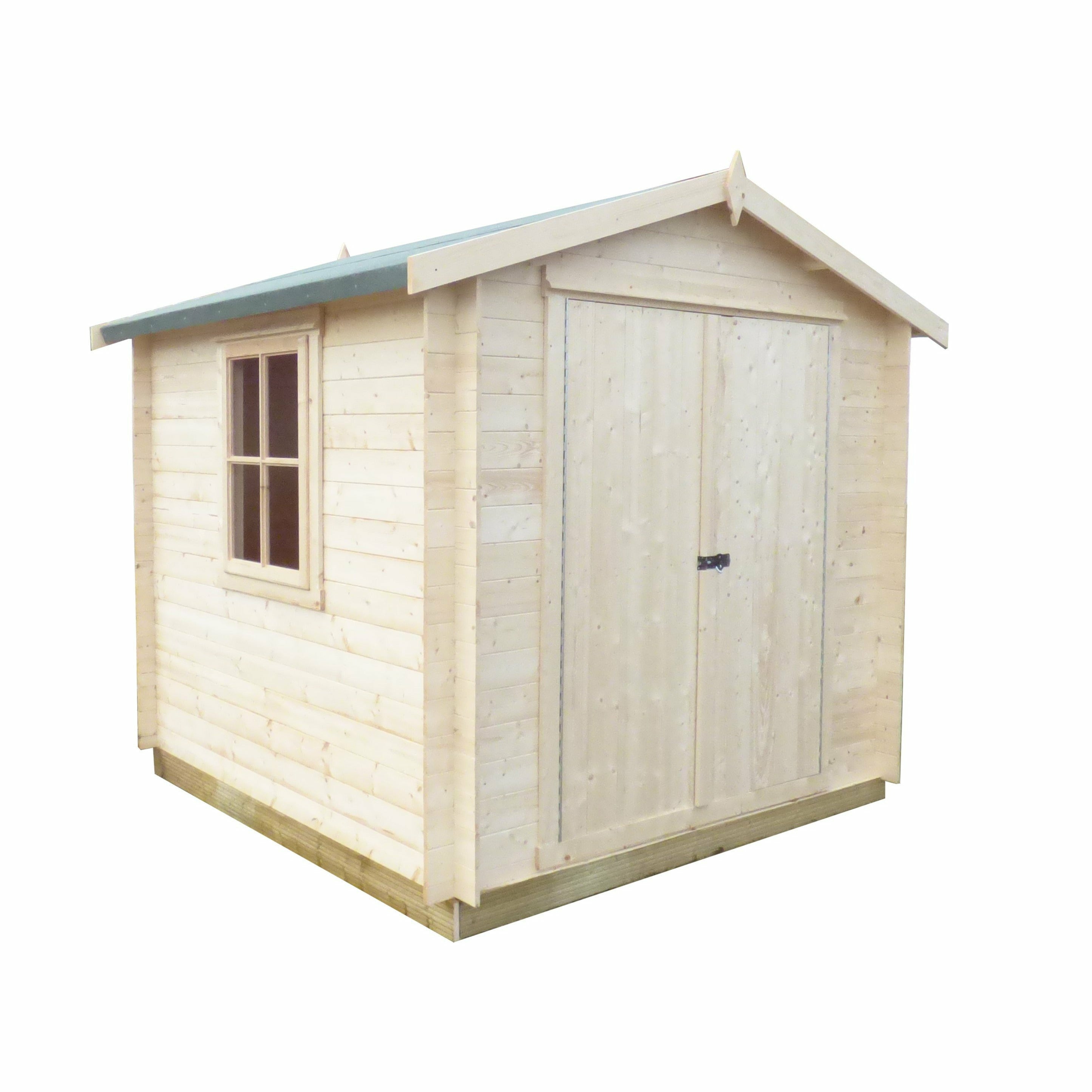 Shire Bradley 19mm Log Cabin (8x8) BRLY0808L19-1AA 5060437984491 - Outside Store