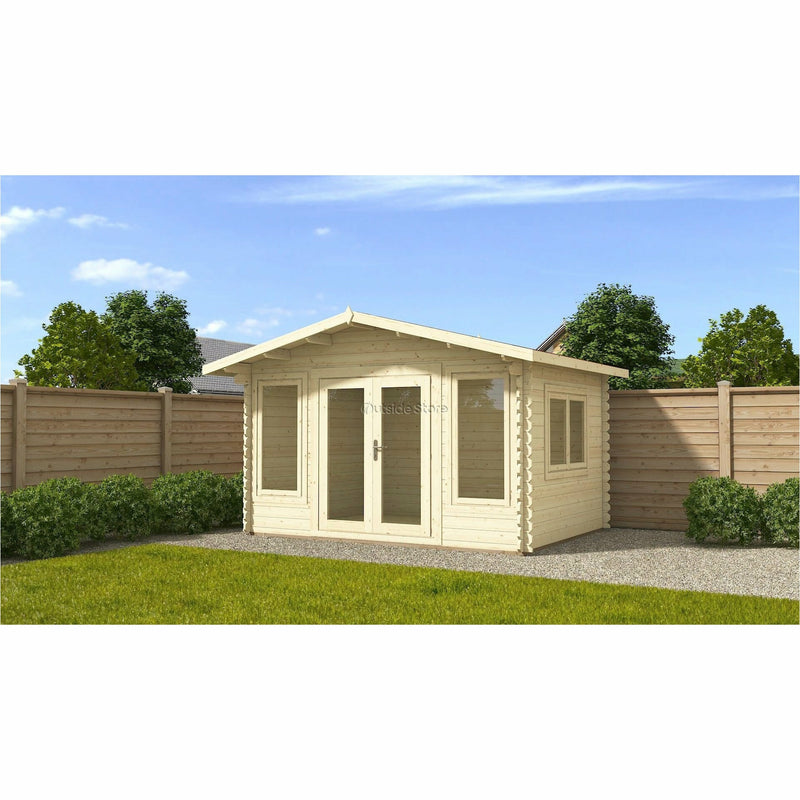 Eurowood (Eurovudas) Brighton Log Cabin 4x3m (13x10), 44mm - Outside Store