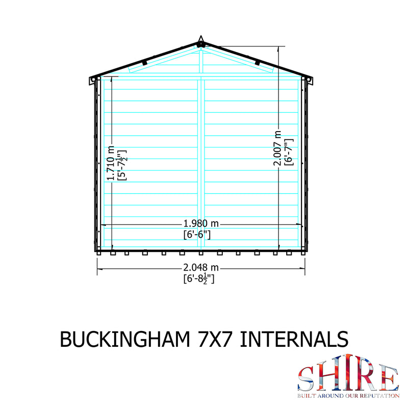 Shire Buckingham Summerhouse (7x7) BUCK0707DSL-1AA 5060437981957