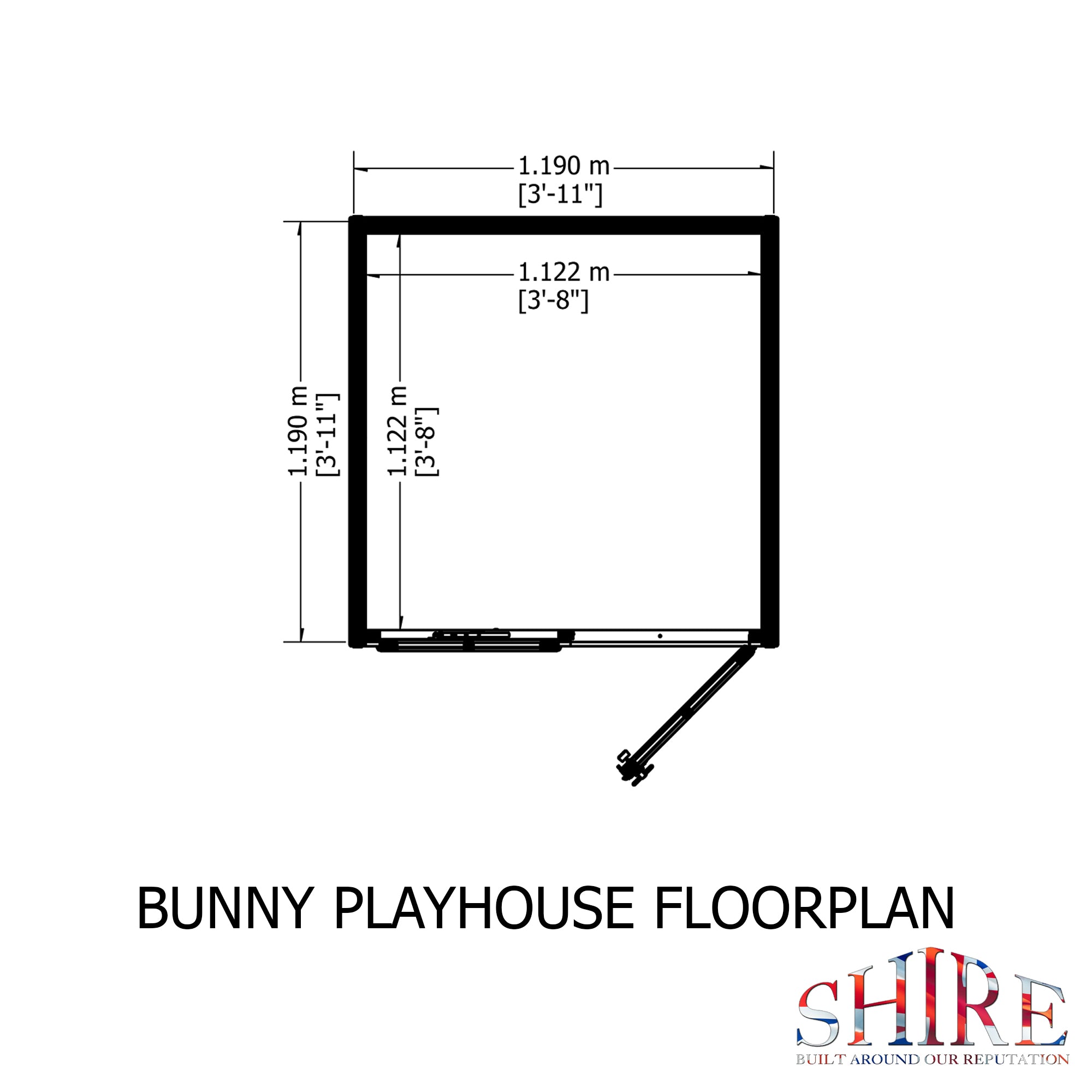 Shire Bunny Playhouse (4x4) BUNN0404DSL-1AA 5060437982060 - Outside Store