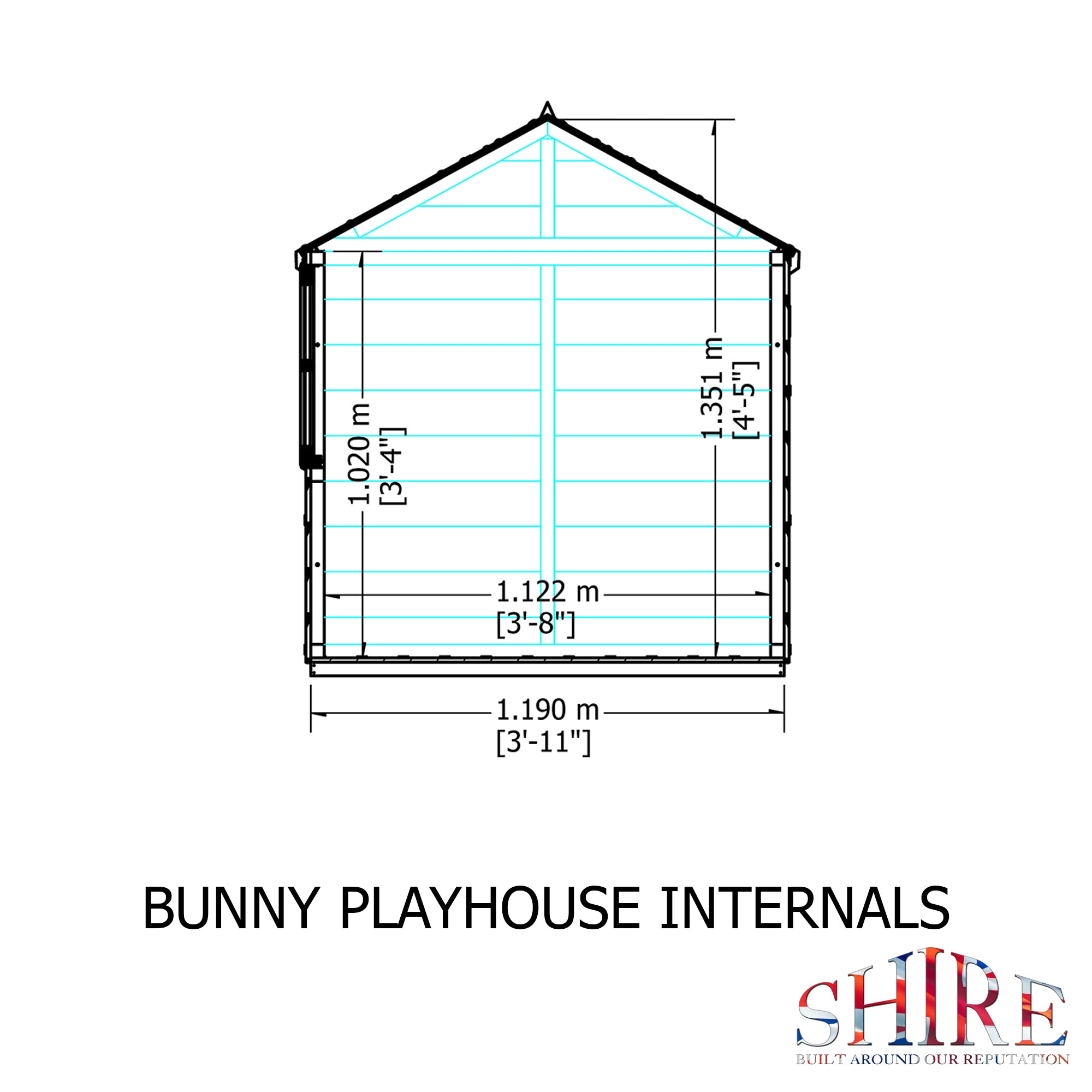 Shire Bunny Playhouse (4x4) BUNN0404DSL-1AA 5060437982060 - Outside Store