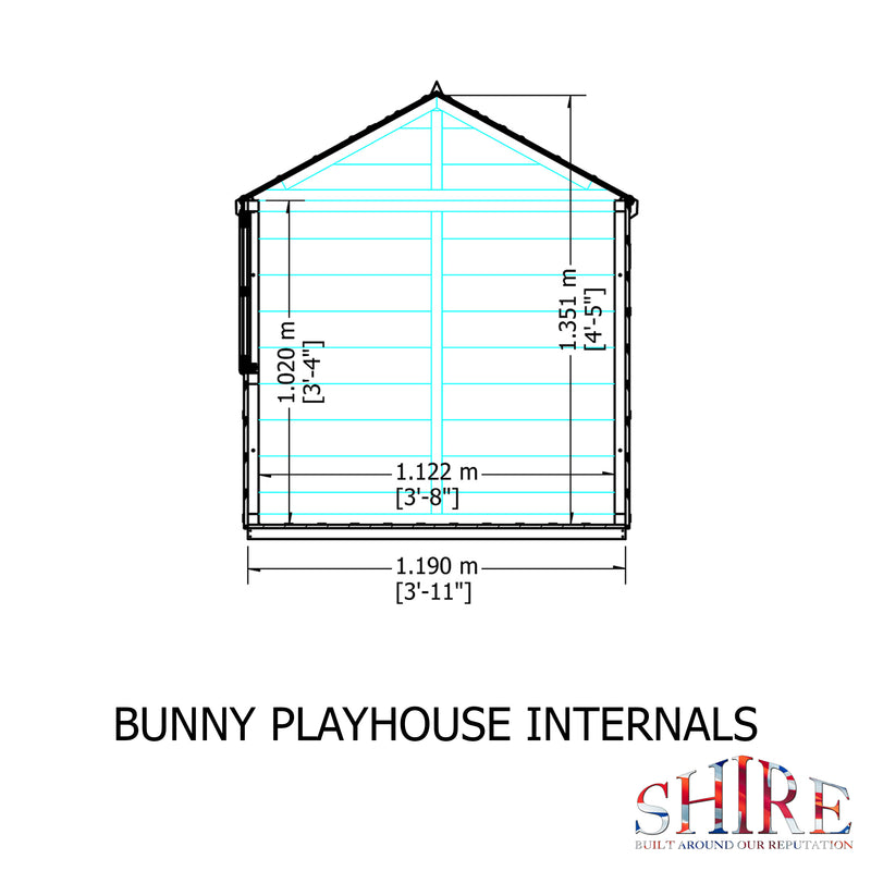 Shire Bunny Playhouse (4x4) BUNN0404DSL-1AA 5060437982060 - Outside Store