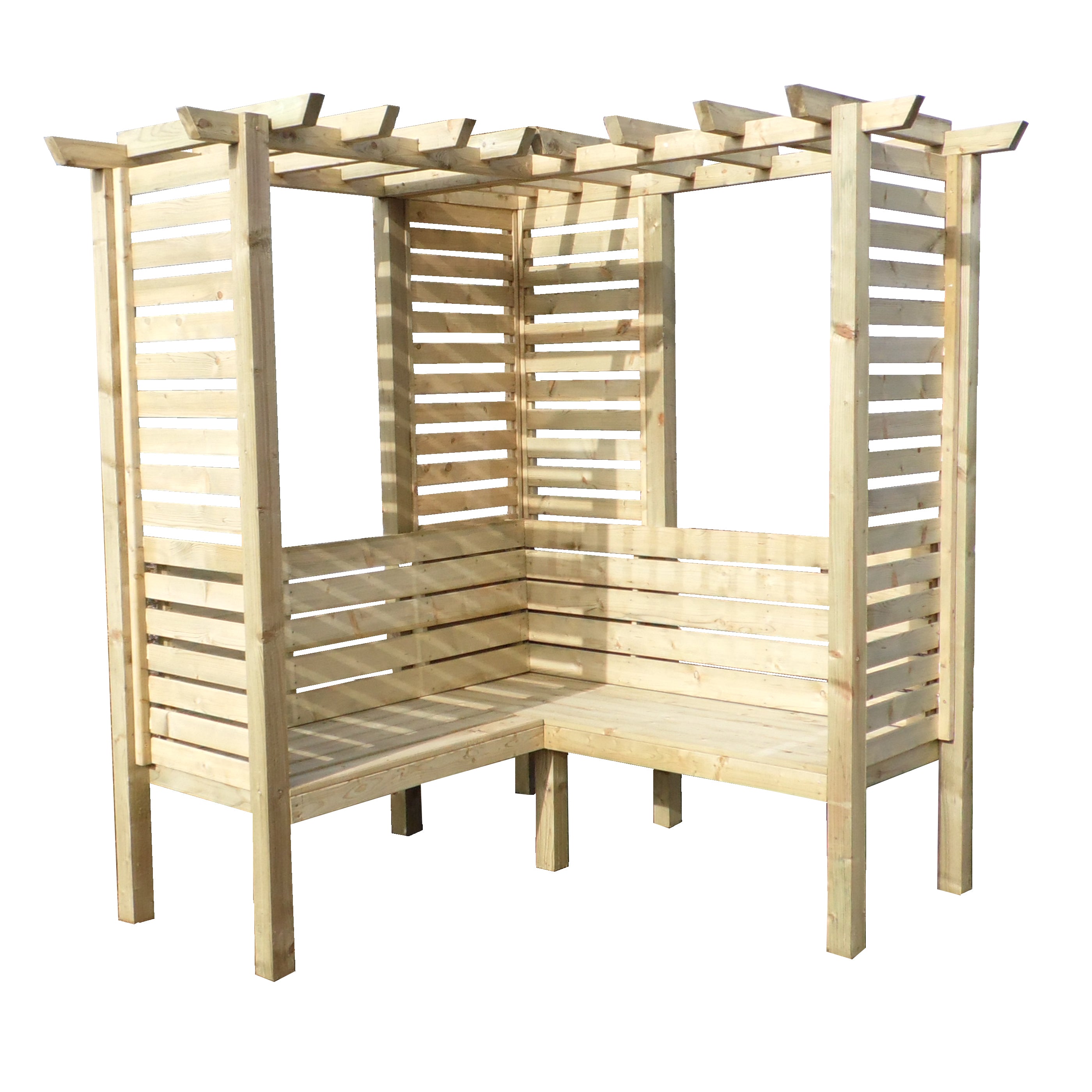 Shire Pressure Treated Clematis Corner Arbour CLEM0101PSL-1AA 5060490130316 - Outside Store