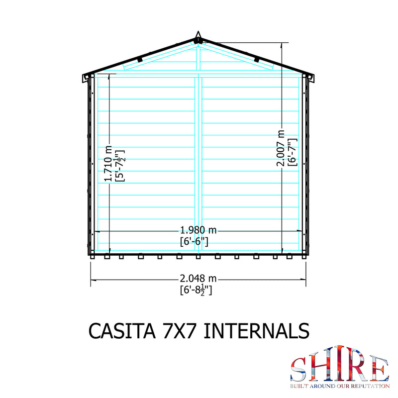 Shire Casita Shed (7x7) CASI0707DSL-1AA 5060437981810 - Outside Store