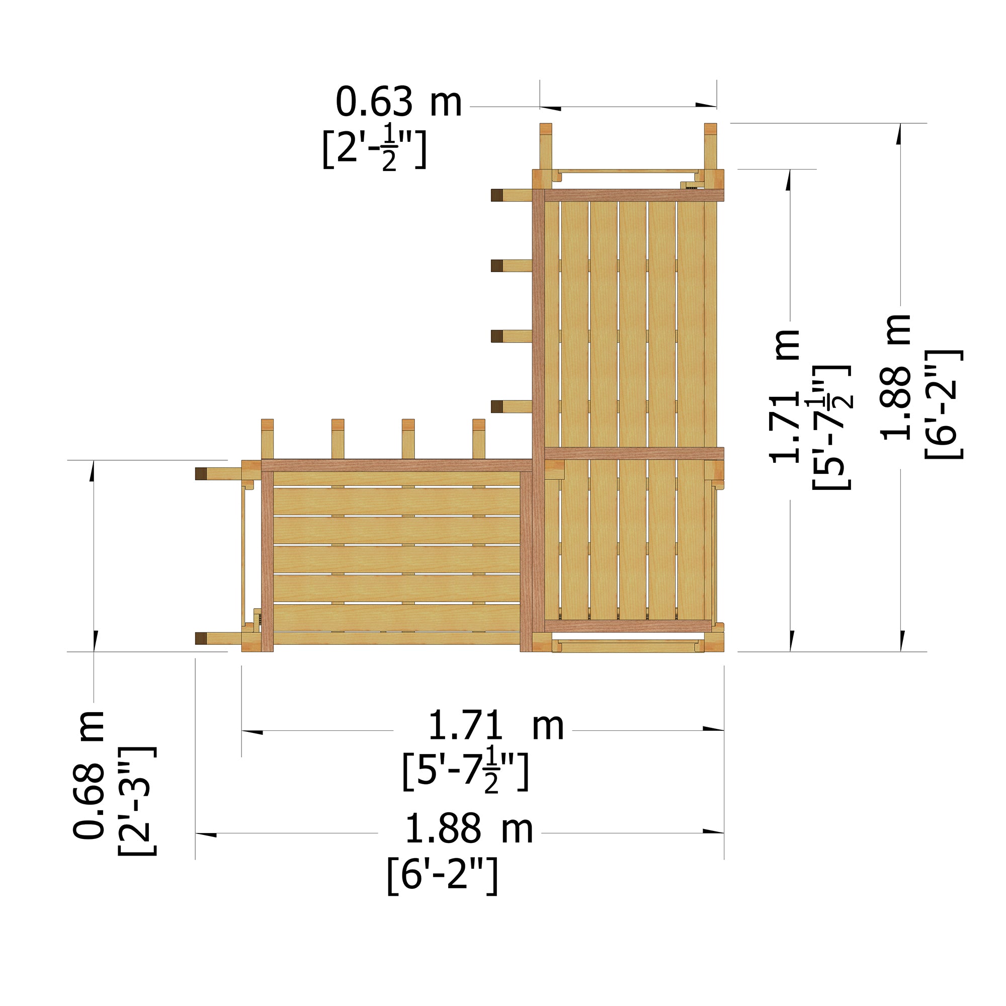 Shire Pressure Treated Clematis Corner Arbour CLEM0101PSL-1AA 5060490130316 - Outside Store