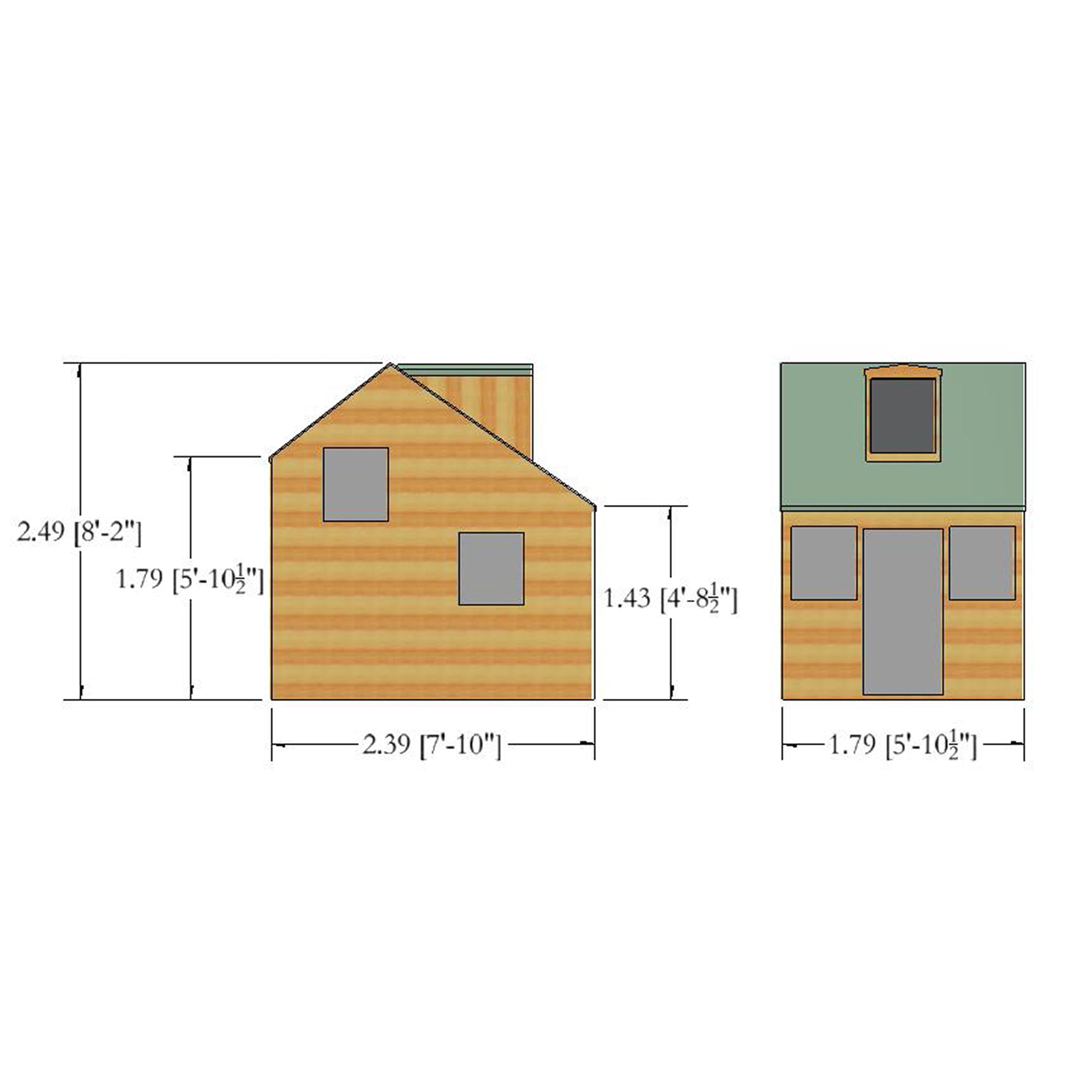 Shire Cottage Playhouse (8x6) COTT0806DSL-1AA 5060437987324