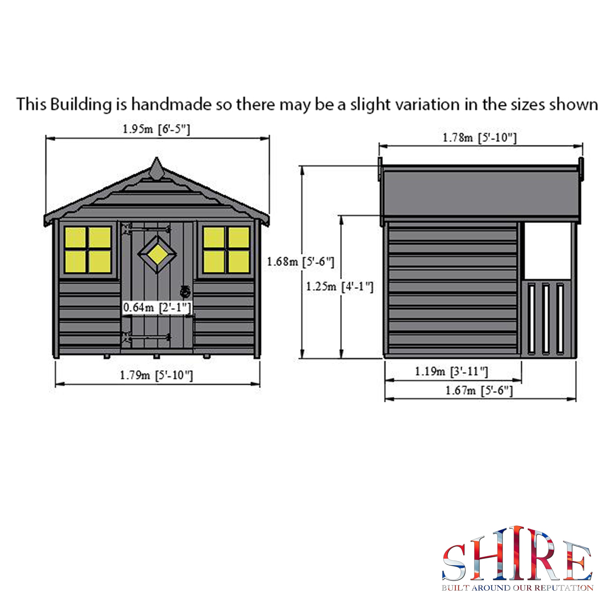 Shire Cubby Playhouse (6x4) CUBB0604DSL-1AA 5060437982107 - Outside Store