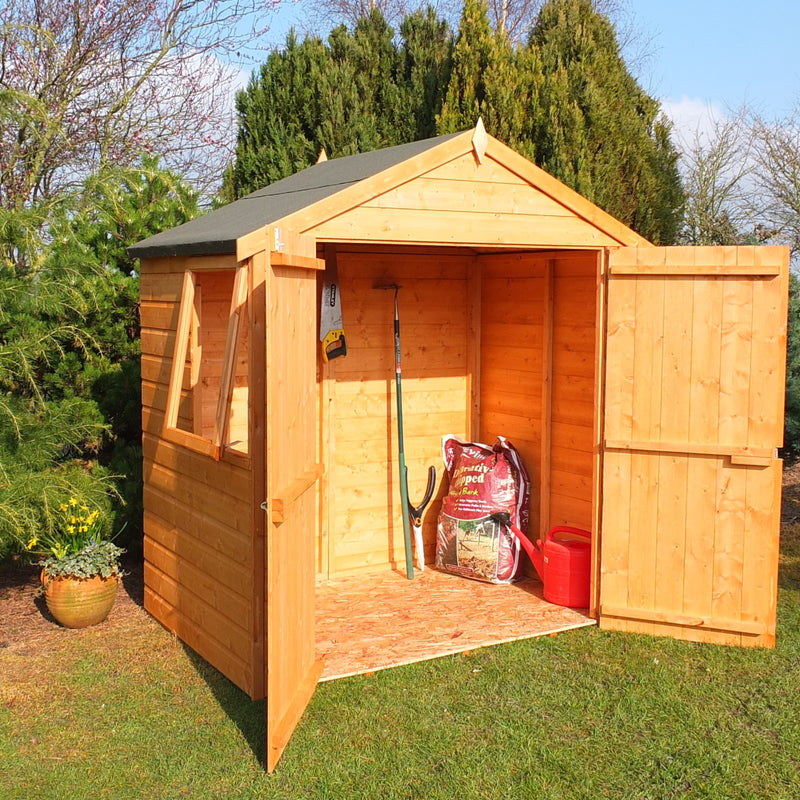 Shire Bute Shiplap Apex Double Door (4x6) BUTE0406DSL-1AA 5060437981711 - Outside Store