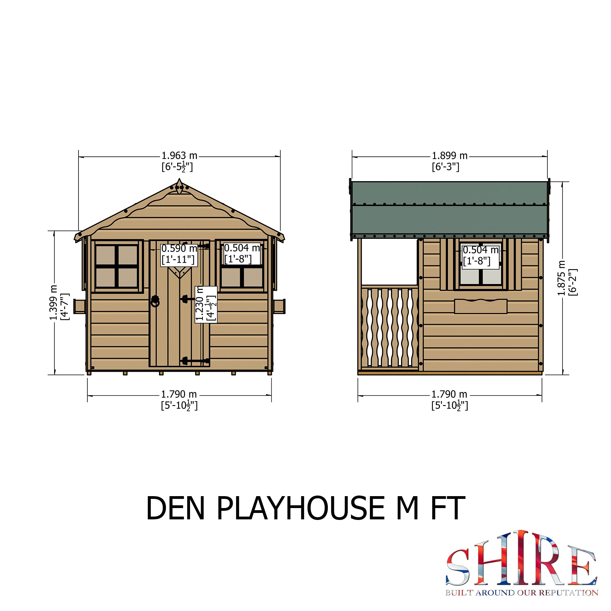 Shire Den Playhouse (6x6) DENP0606DSL-1AA 5060537987287