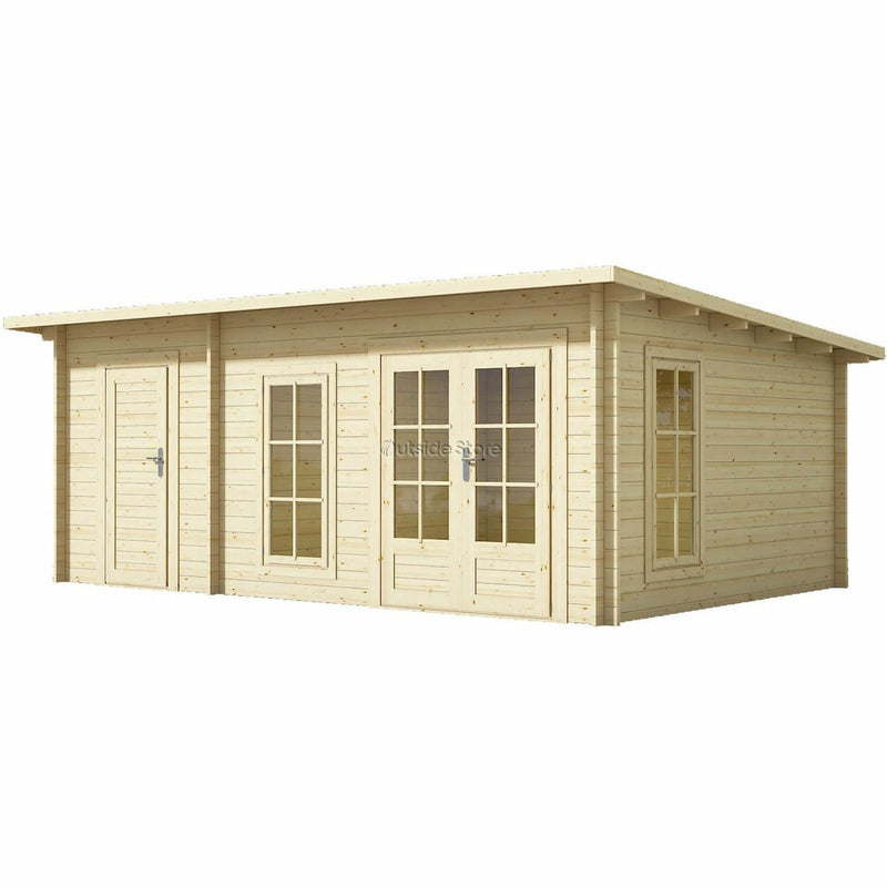 Eurowood (Eurovudas) Dover Log Cabin 6x4m (20x13), 44mm - Outside Store