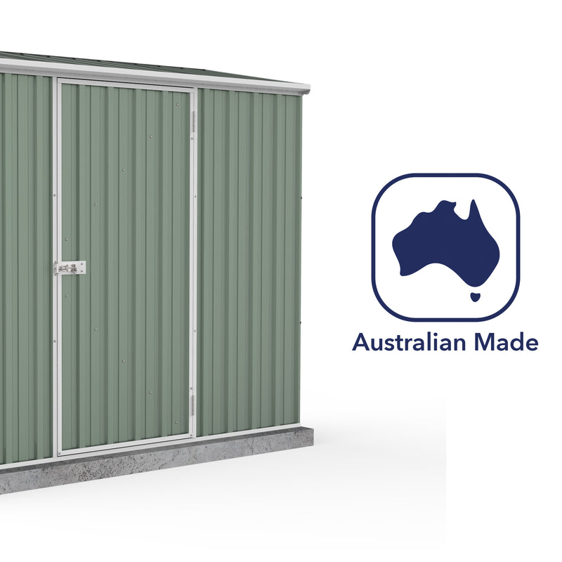 Mercia Absco Space Saver Titanium Pent Metal Shed in Pale Eucalyptus (7'5x3) (ESDXL20MET008 - EAN 5029442078830)