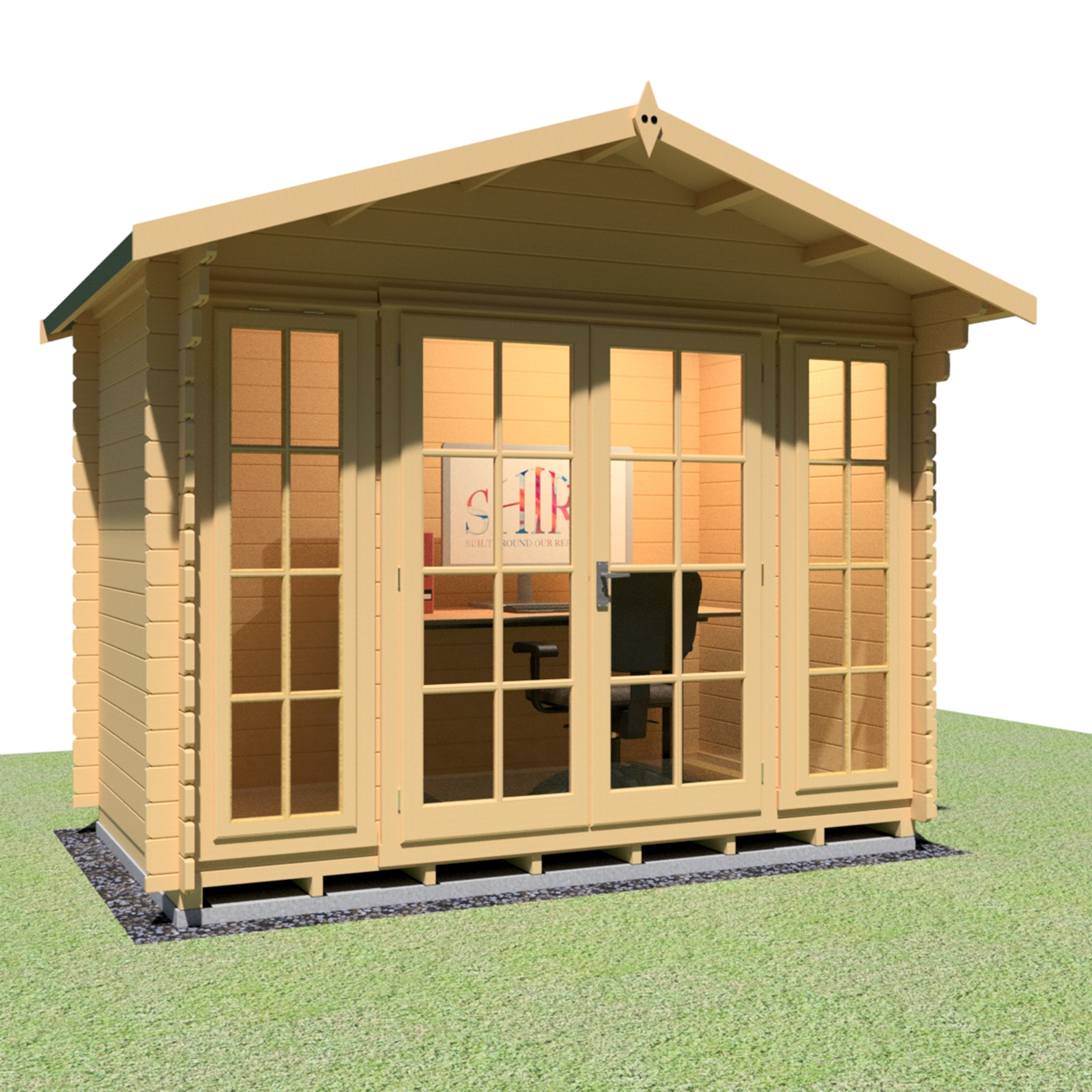 Shire Epping 28mm Log Cabin (10x6) EPPI1006L28-1AA - Outside Store