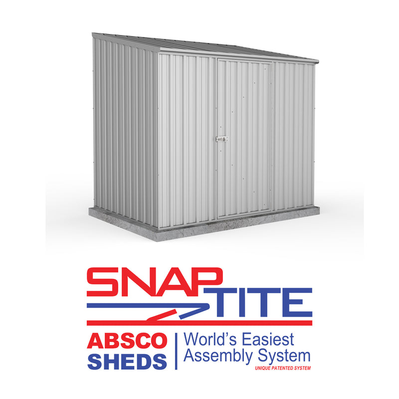 Mercia Absco Space Saver Titanium Pent Metal Shed in Zinc (7'5x5) (ESDXL20MET003 - EAN 5029442074634)