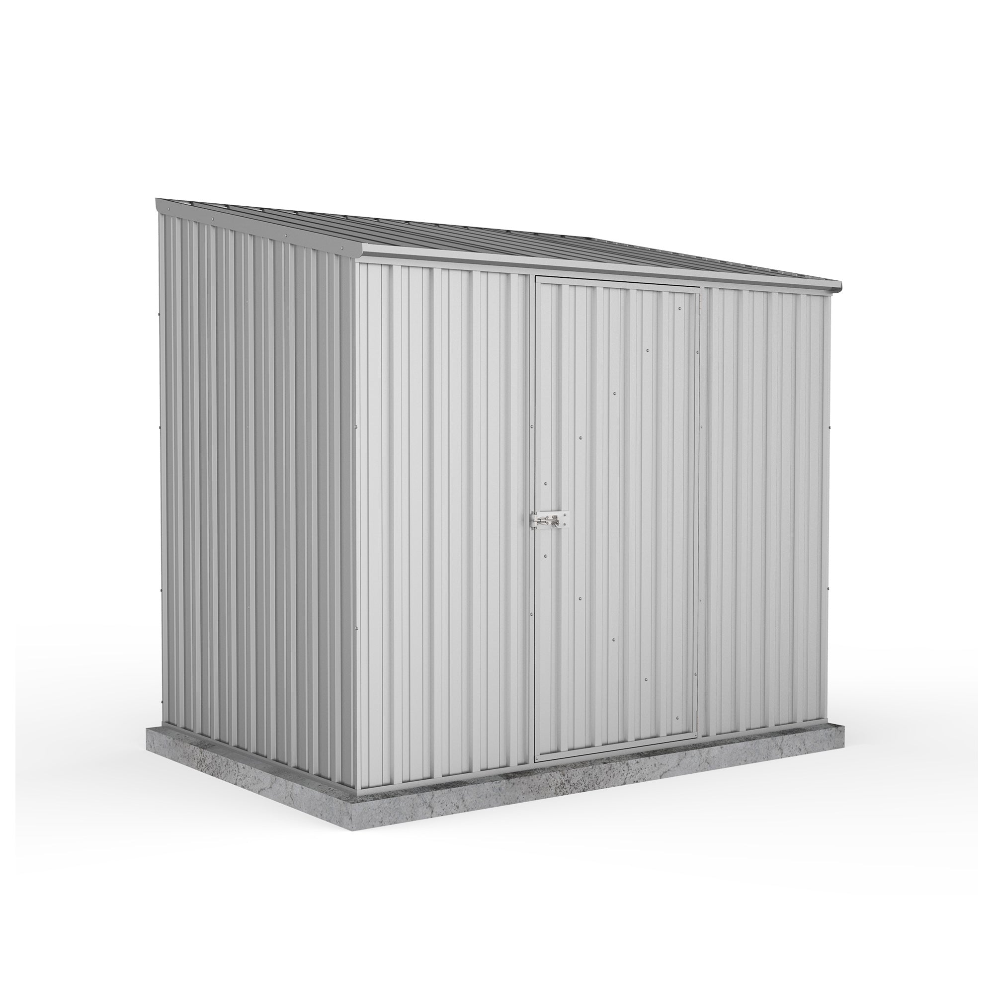 Mercia Absco Space Saver Titanium Pent Metal Shed in Zinc (7'5x5) (ESDXL20MET003 - EAN 5029442074634)