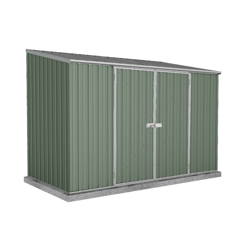 Mercia Absco Space Saver Titanium Pent Metal Shed in Pale Eucalyptus (10x5) (ESDXL20MET010 - EAN 5029442078847)