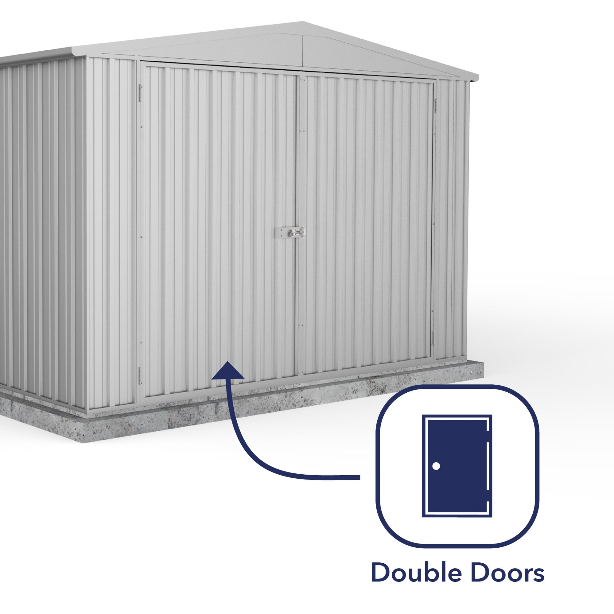 Mercia Absco Titanium Apex Garage/ Utility Workshop in Zinc (10x20) (ESDXL20MET034 - EAN 5029442085616)