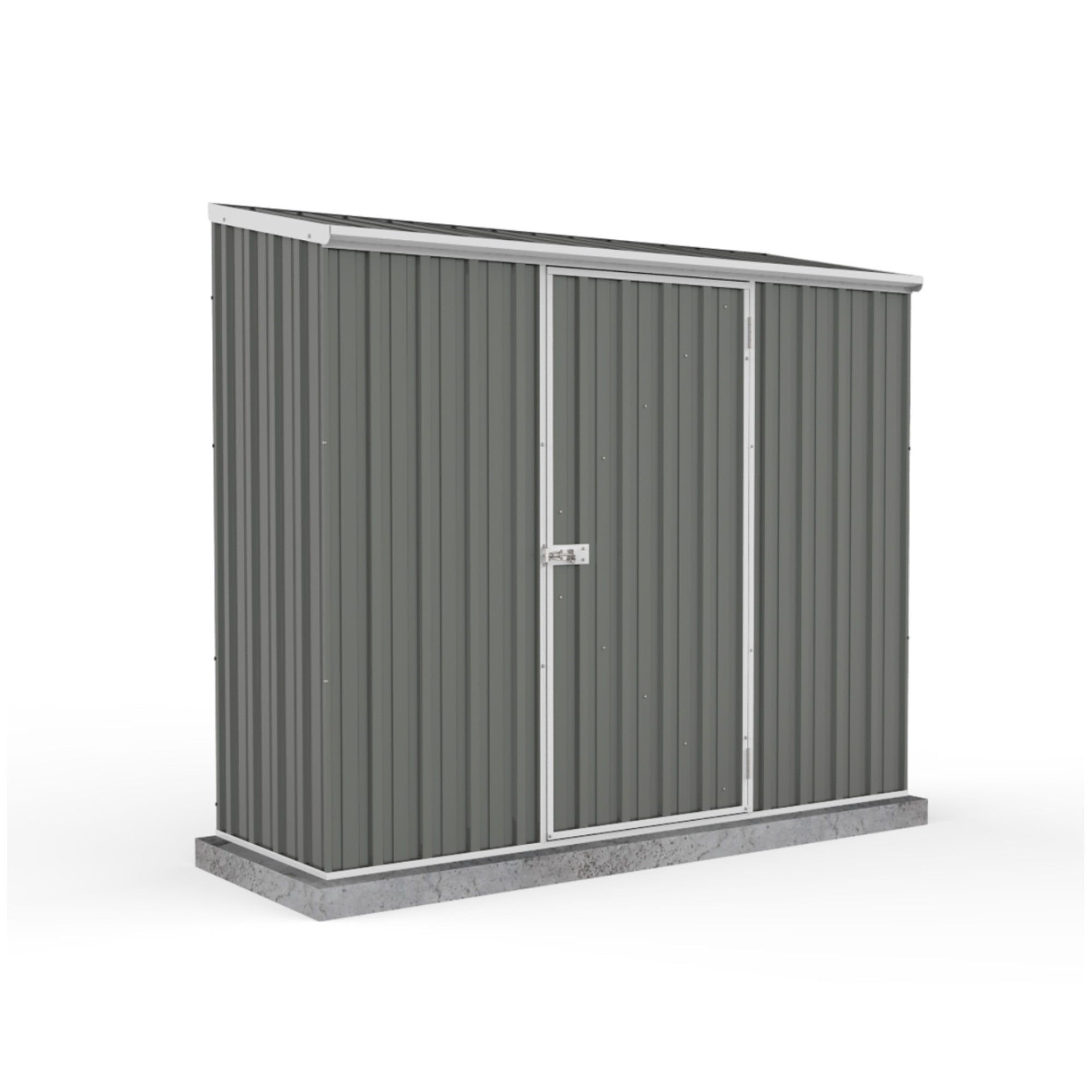 Mercia Absco Space Saver Titanium Pent Metal Shed in Woodland Grey (7'5x3) (ESDXL20MET096 - EAN 5029442090566)