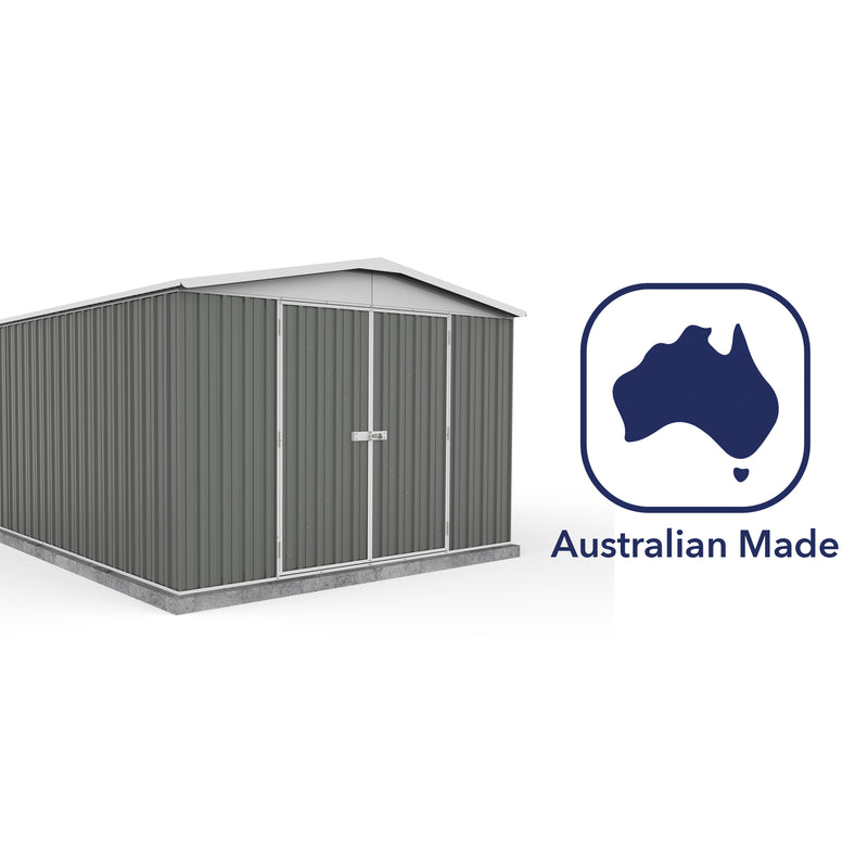 Mercia Absco Regent Apex Metal Shed in Woodland Grey (10x12) (ESDXL20MET098 - EAN 5029442090580)