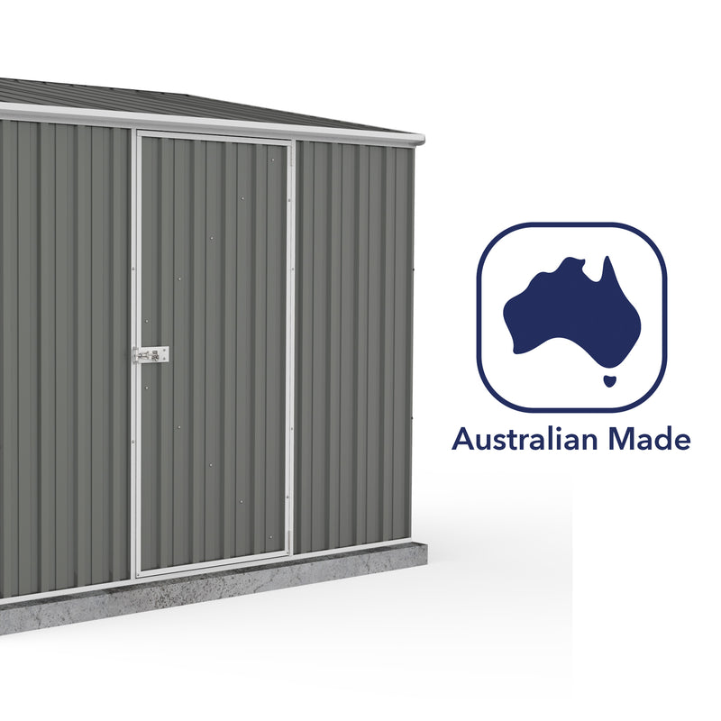 Mercia Absco Space Saver Titanium Pent Metal Shed in Woodland Grey (7'5x5) (ESDXL20MET100 - EAN 5029442090603))