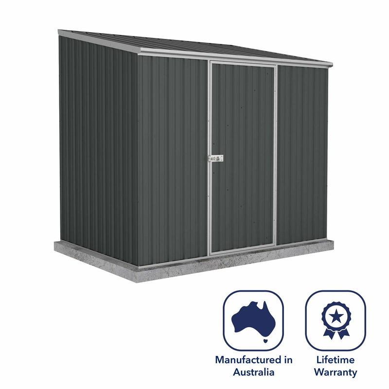 Mercia Absco Space Saver Titanium Pent Metal Shed in Dark Grey (7'5x5) (ESDXL20MET108 - EAN 5029442005348)