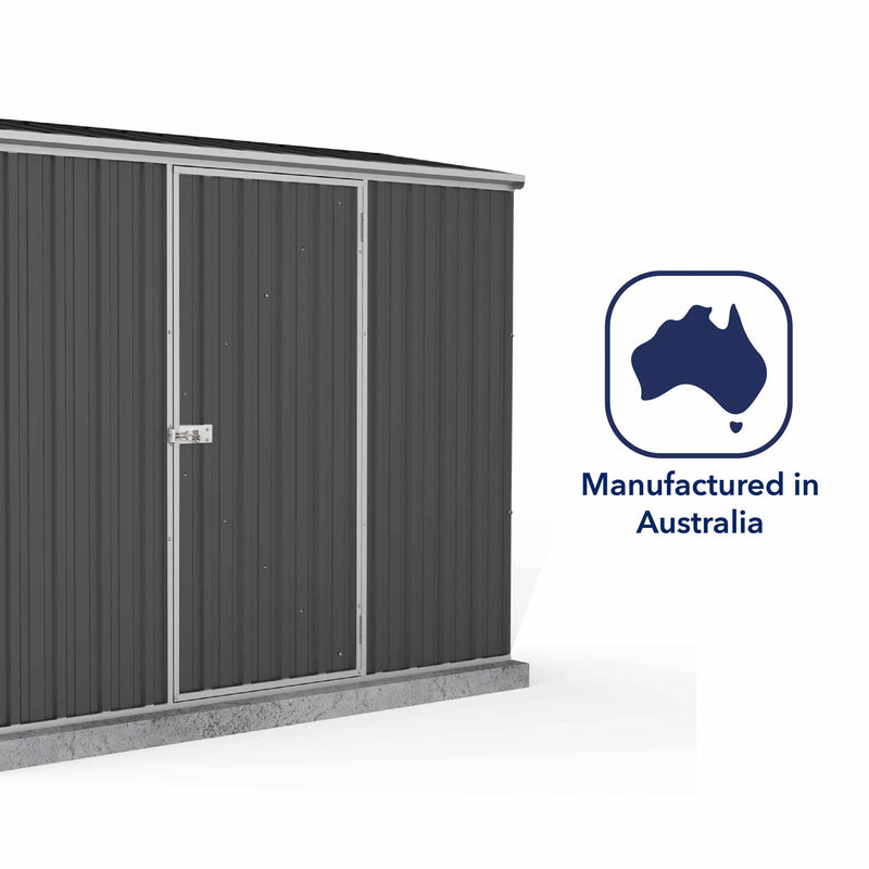 Mercia Absco Space Saver Titanium Pent Metal Shed in Dark Grey (7'5x3) (ESDXL20MET110 - EAN 5029442005362)