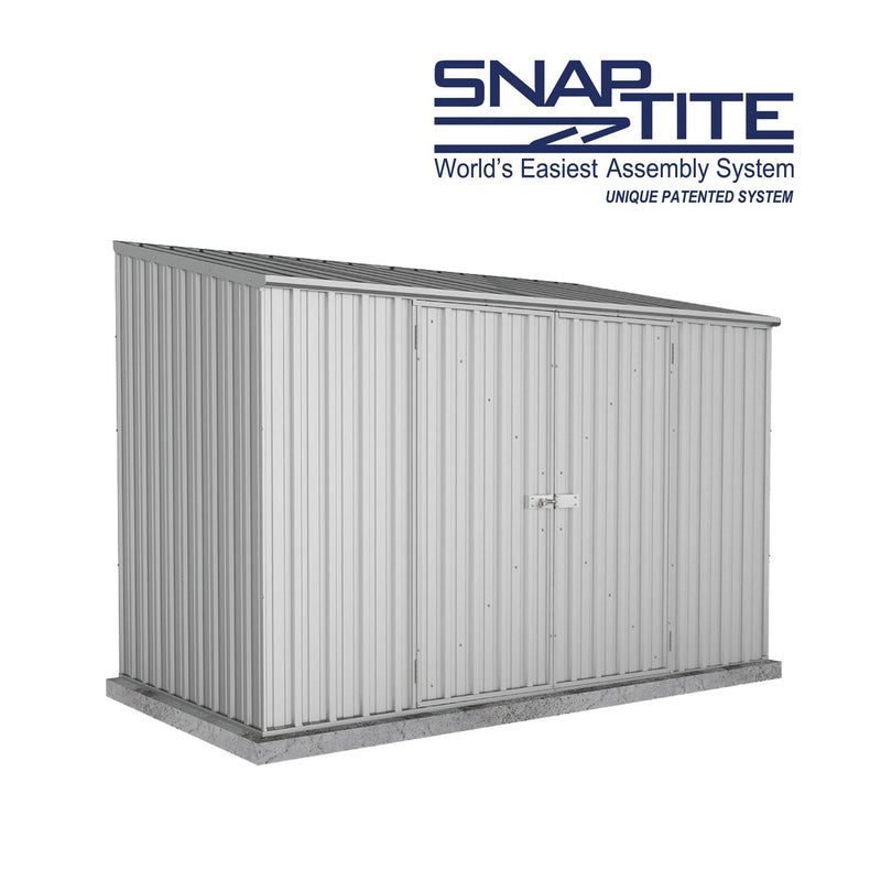 Mercia Absco Space Saver Titanium Pent Metal Shed in Zinc (10x5) (ESDXL20MET111 - EAN 5029442005379)