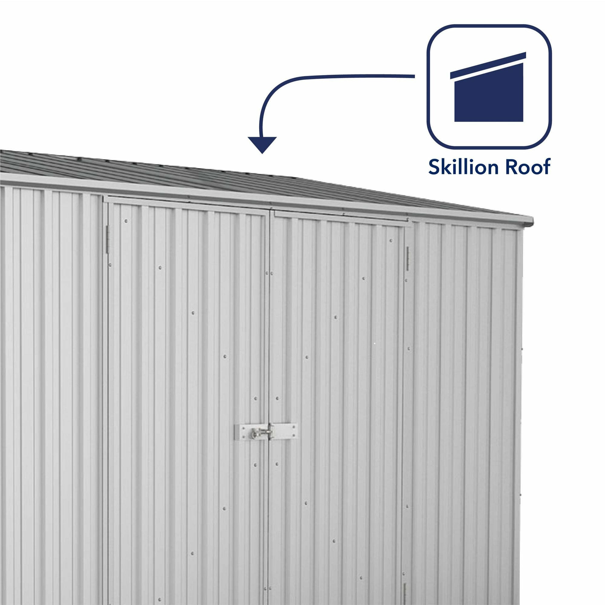 Mercia Absco Space Saver Titanium Pent Metal Shed in Zinc (10x5) (ESDXL20MET111 - EAN 5029442005379)