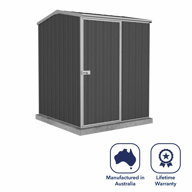 Mercia Absco Space Saver Titanium Reverse Apex Metal Shed in Dark Grey (5x5) (ESDXL20MET114 - EAN 5029442005409)