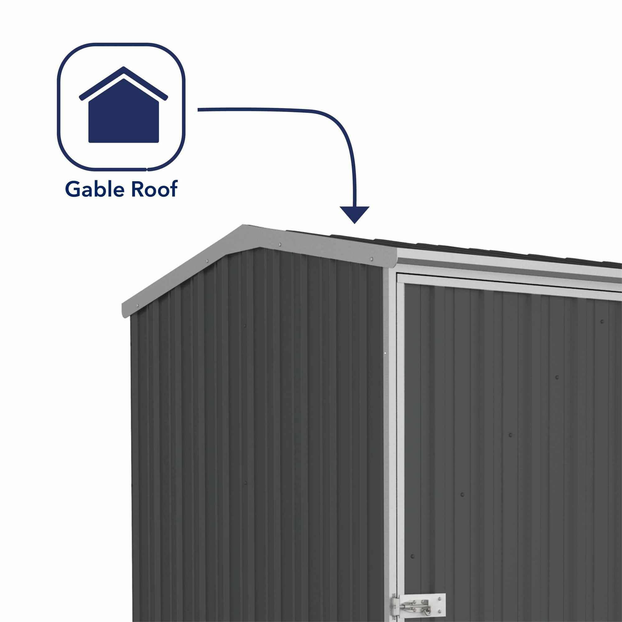 Mercia Absco Space Saver Titanium Reverse Apex Metal Shed in Dark Grey (5x5) (ESDXL20MET114 - EAN 5029442005409)