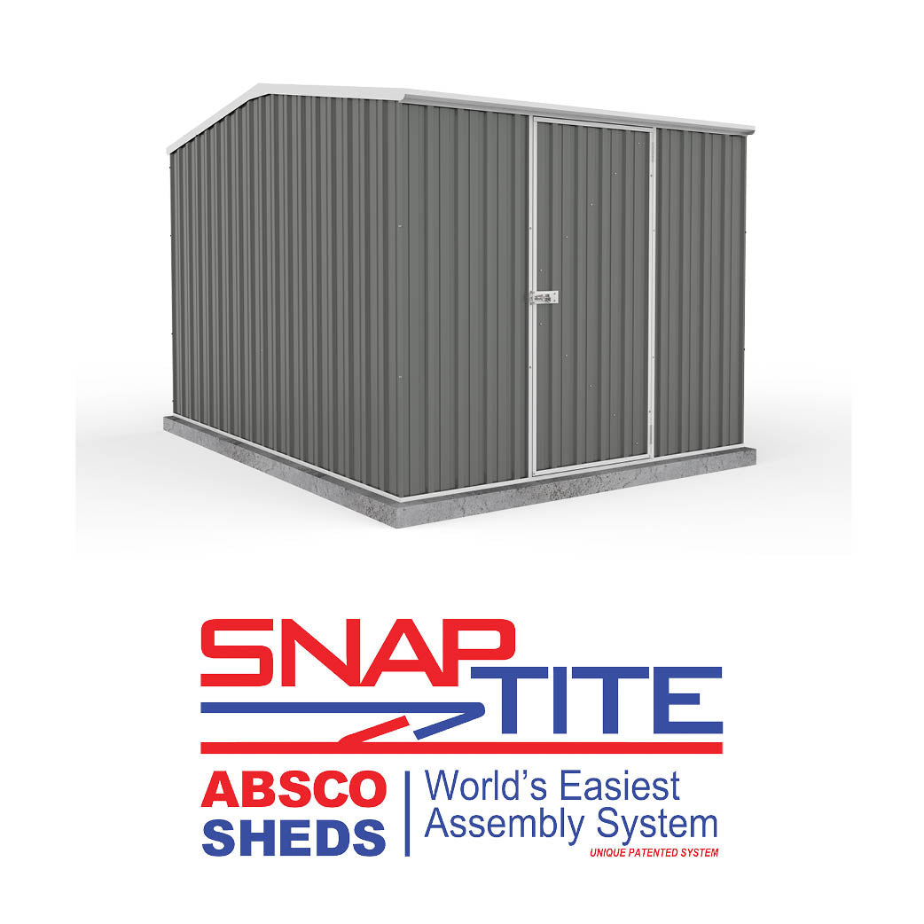 Mercia Absco Space Saver Titanium Reverse Apex Metal Shed in Woodland Grey (7'5x10) (ESDXL20MET119 - EAN 5029442005454)