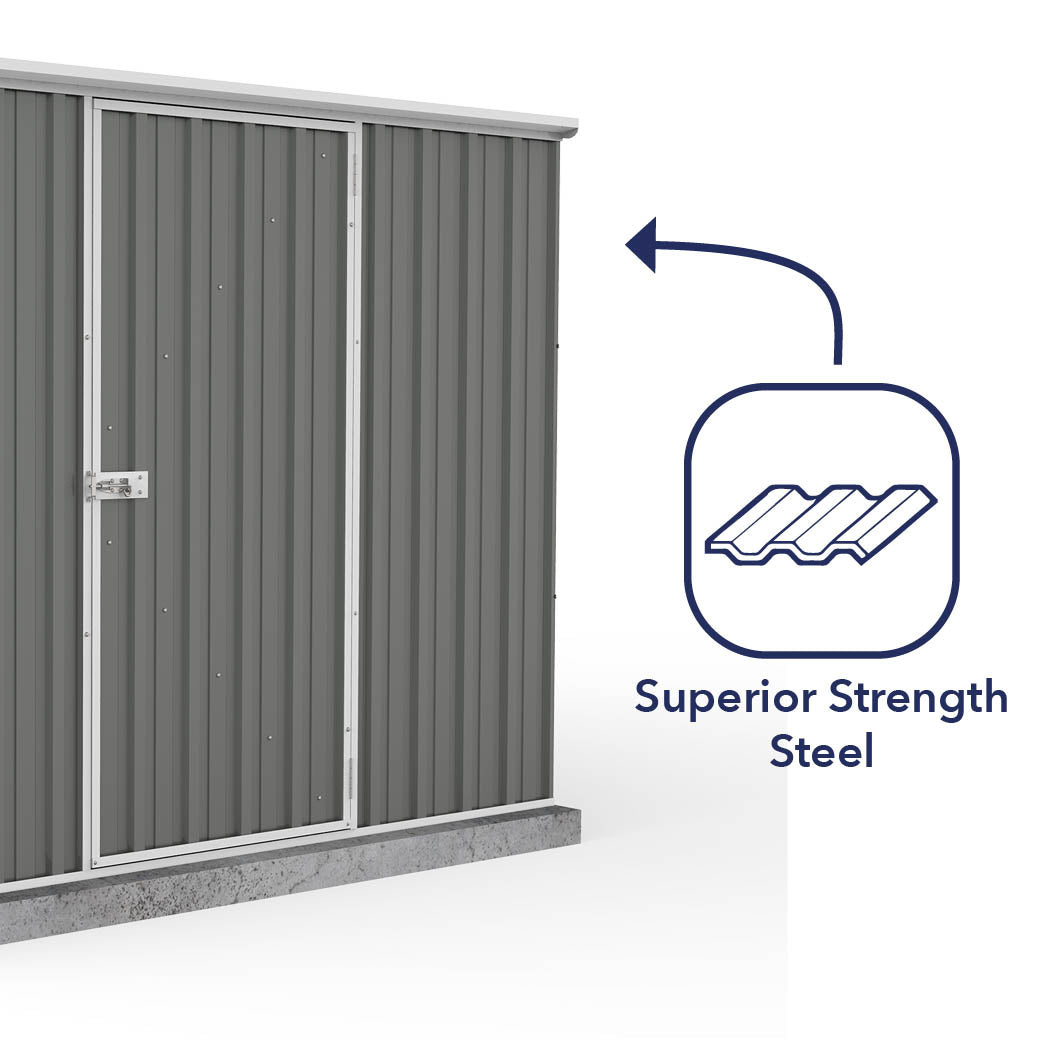 Mercia Absco Space Saver Titanium Reverse Apex Metal Shed in Woodland Grey (7'5x10) (ESDXL20MET119 - EAN 5029442005454)