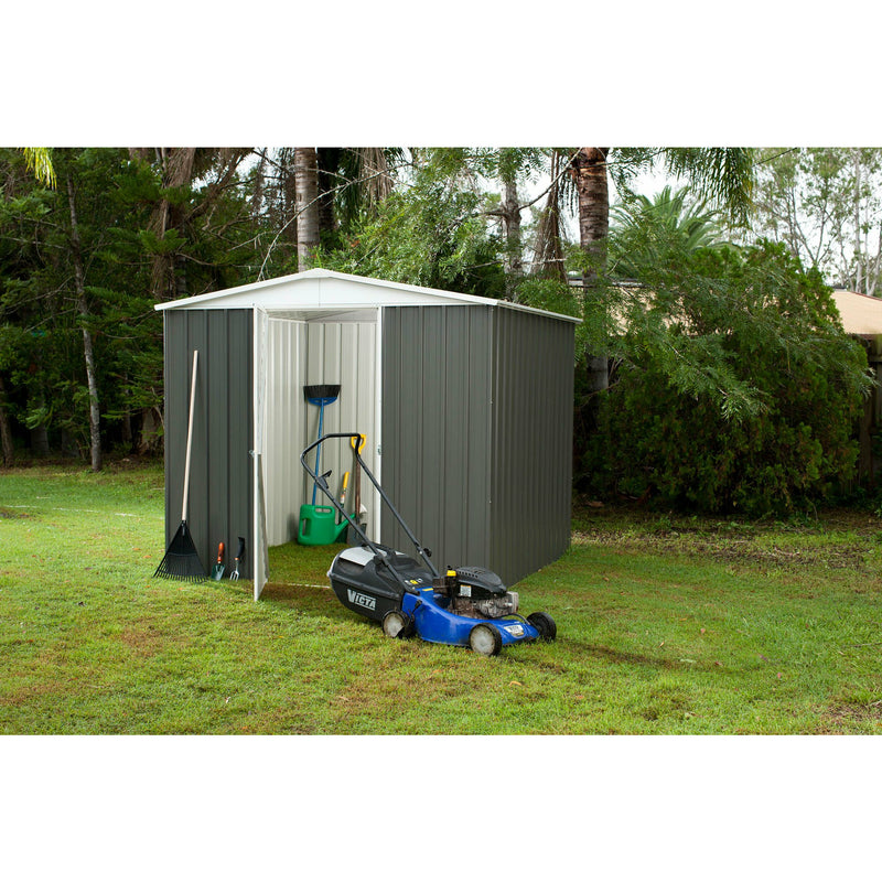 Mercia Absco Regent Apex Metal Shed in Woodland Grey (7'5x5) (ESDXL20MET121 - EAN 5029442005478)