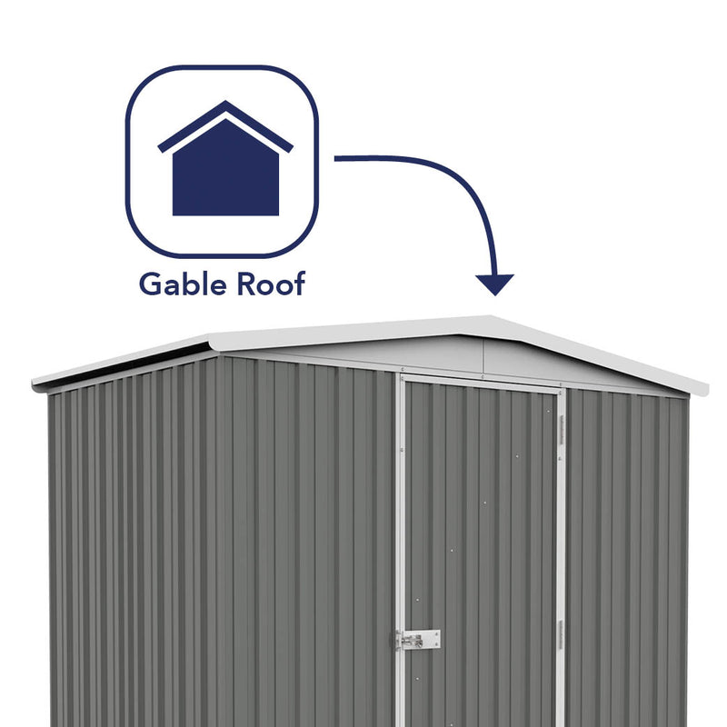 Mercia Absco Regent Apex Metal Shed in Woodland Grey (7'5x5) (ESDXL20MET121 - EAN 5029442005478)