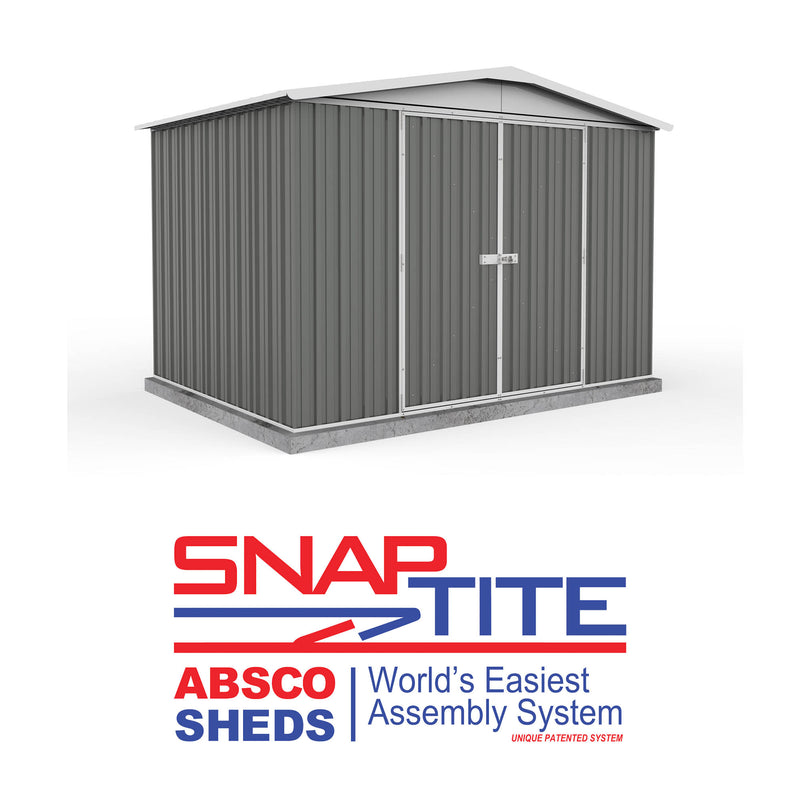 Mercia Absco Regent Apex Metal Shed in Woodland Grey (10x7) (ESDXL20MET124 - EAN 5029442005508)